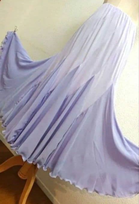 SALE☆チャコット　社交ダンス　スカート S 紫　シフォン　 定価45100円