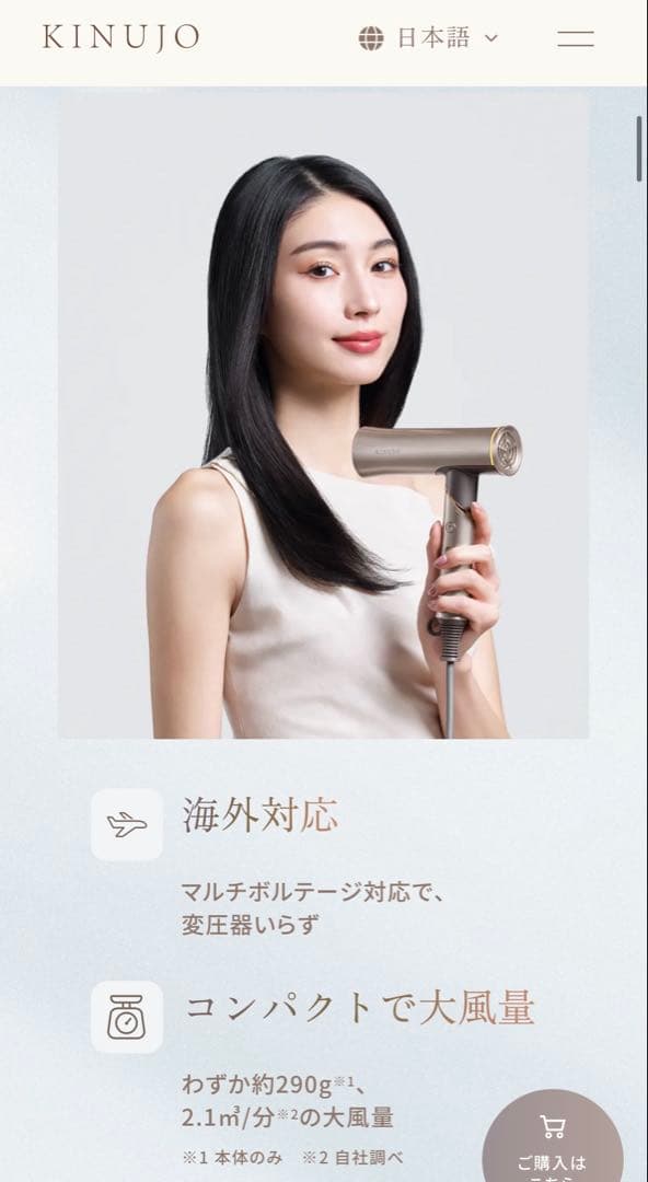【新品未開封】KINUJO Hair Dryer Voyage