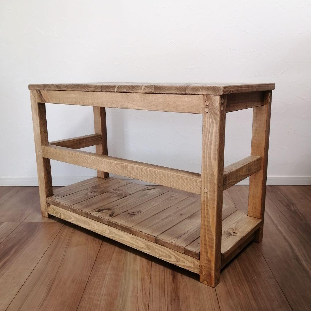 ハンドメイド シェルフベンチ ※おまけ付き