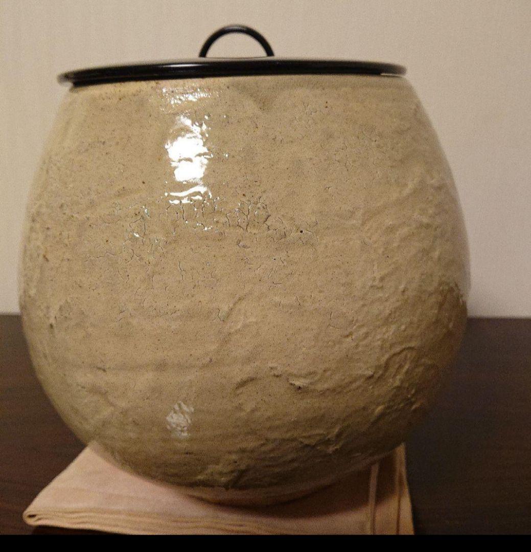 茶道具 韓国人間国宝 白山 金正玉 粉引水指