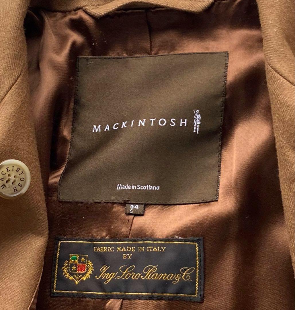 【英国製/金ボタン】マッキントッシュ ウール ダブルコート 34 キャメル