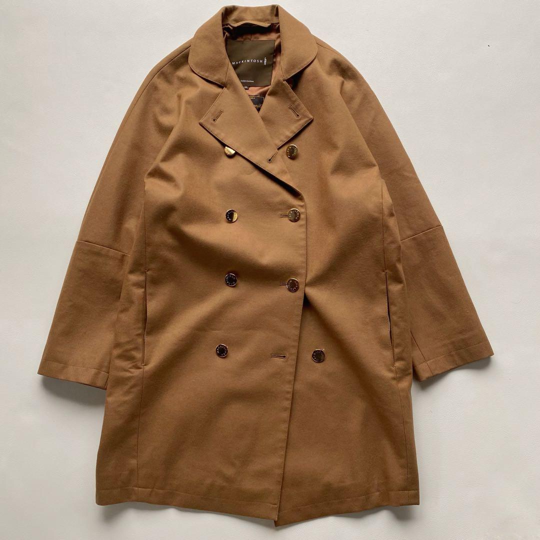 【英国製/金ボタン】マッキントッシュ ウール ダブルコート 34 キャメル