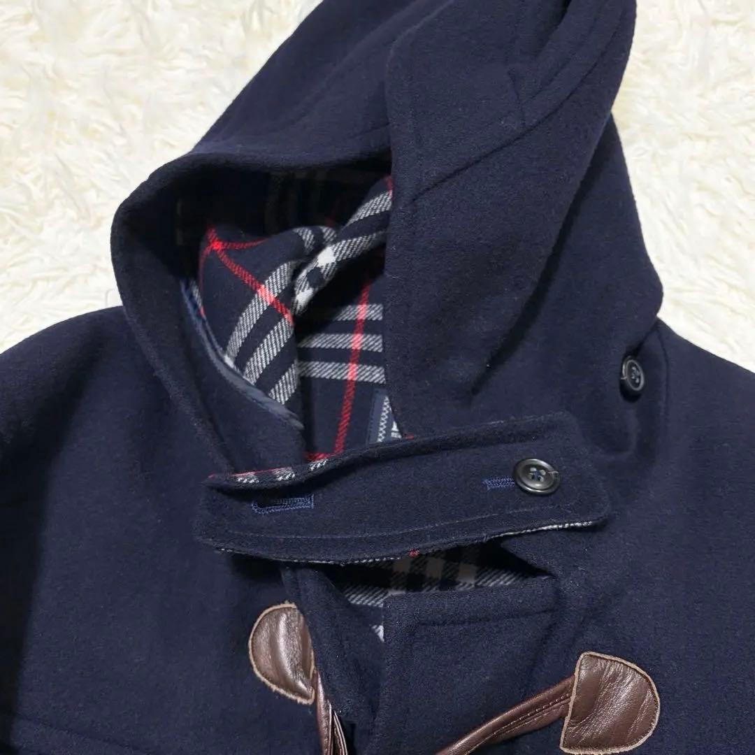 カシミヤ混✨BURBERRY バーバリー　ダッフルコート　ネイビーフリーサイズ