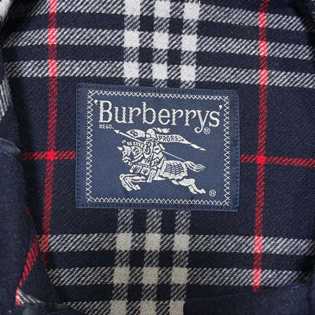 カシミヤ混✨BURBERRY バーバリー　ダッフルコート　ネイビーフリーサイズ