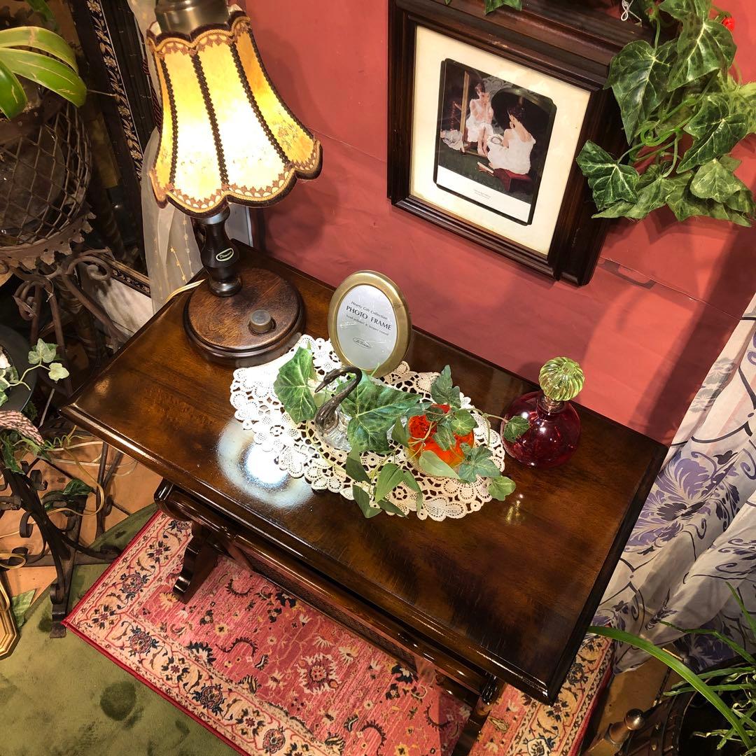 美品　カリモク　ヴィンテージ　コロニアル サイドテーブル