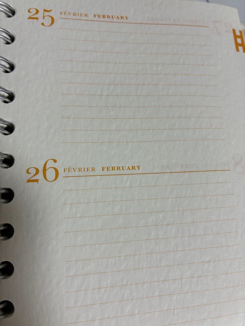 HERMES オレンジ スケジュール帳