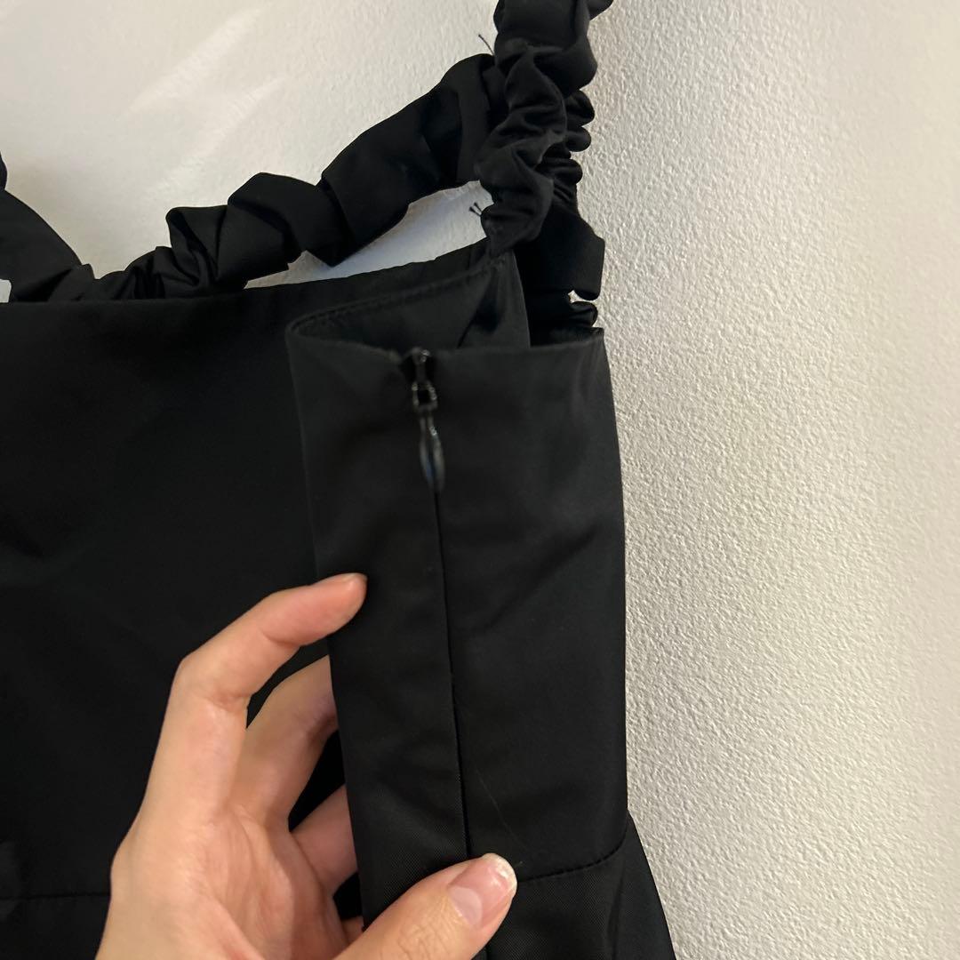 GANNI ナイロンサテンミニドレス