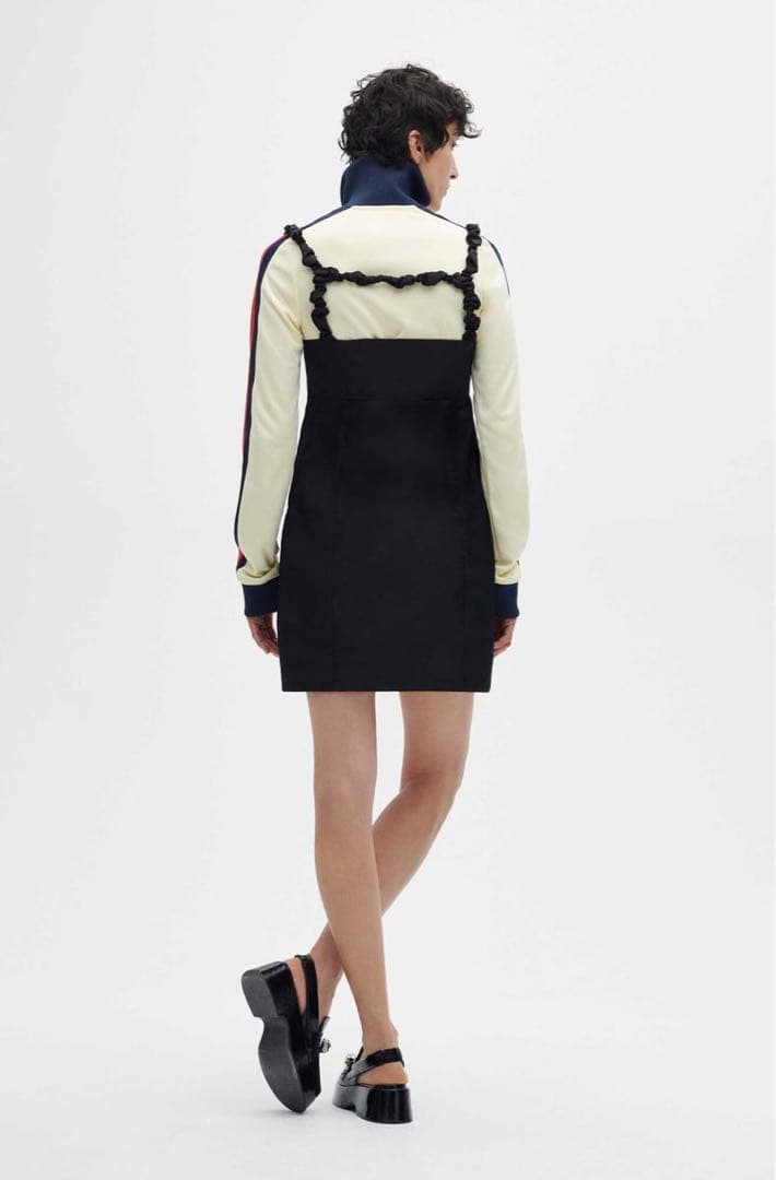 GANNI ナイロンサテンミニドレス