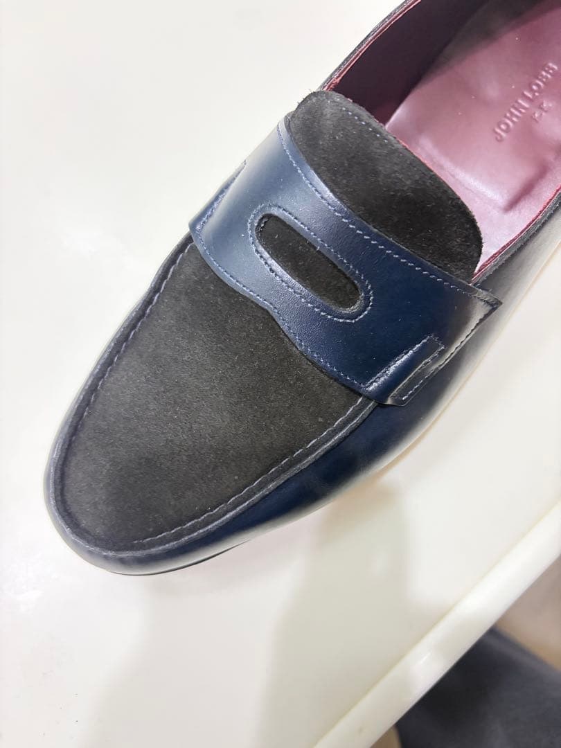 K*様 オーダー品 ジョンロブ ロペス LOPES 5E コンビ ネイビー ブラ