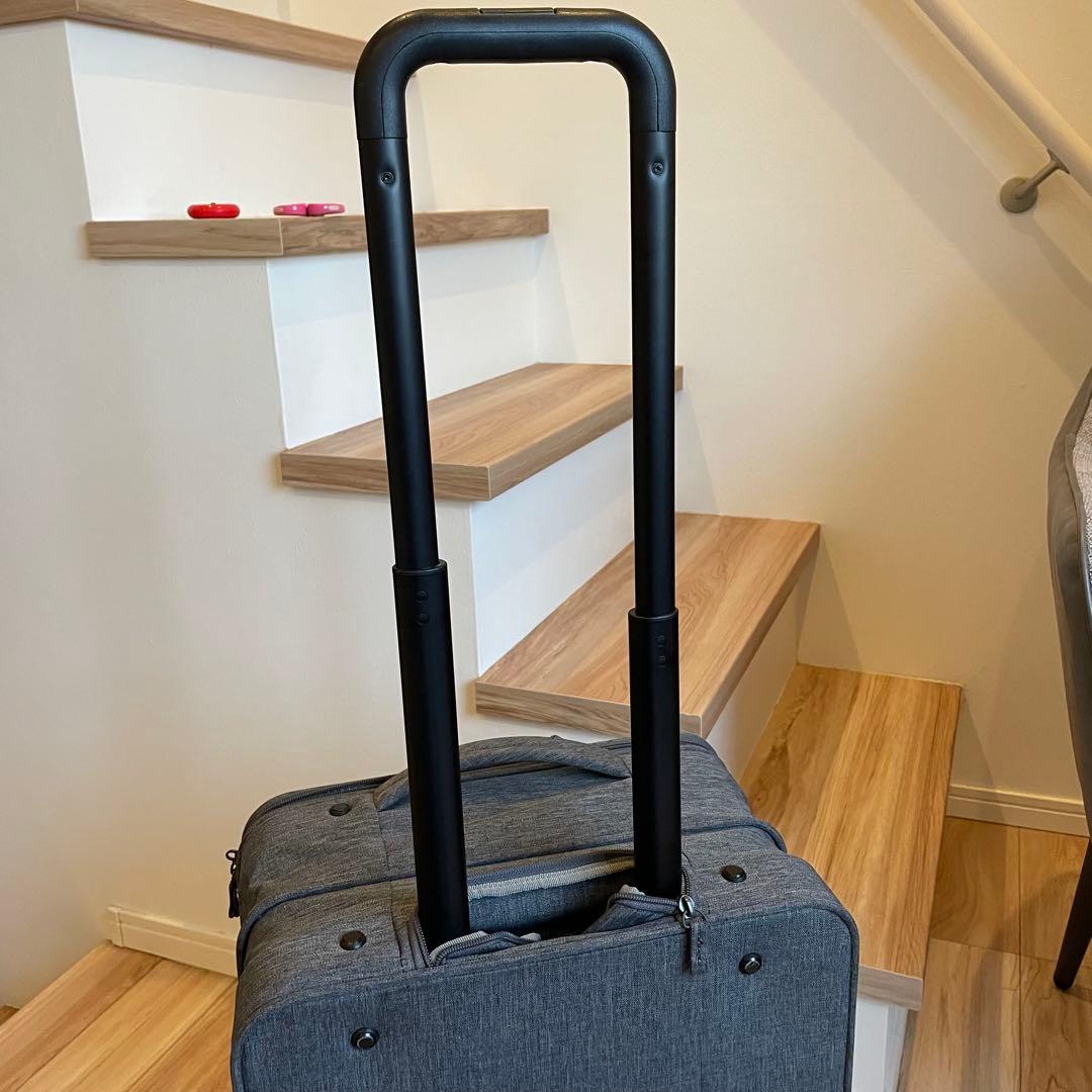 無印良品 半分の厚みで収納できるソフトキャリー ケース　グレー　S 美品　畳める