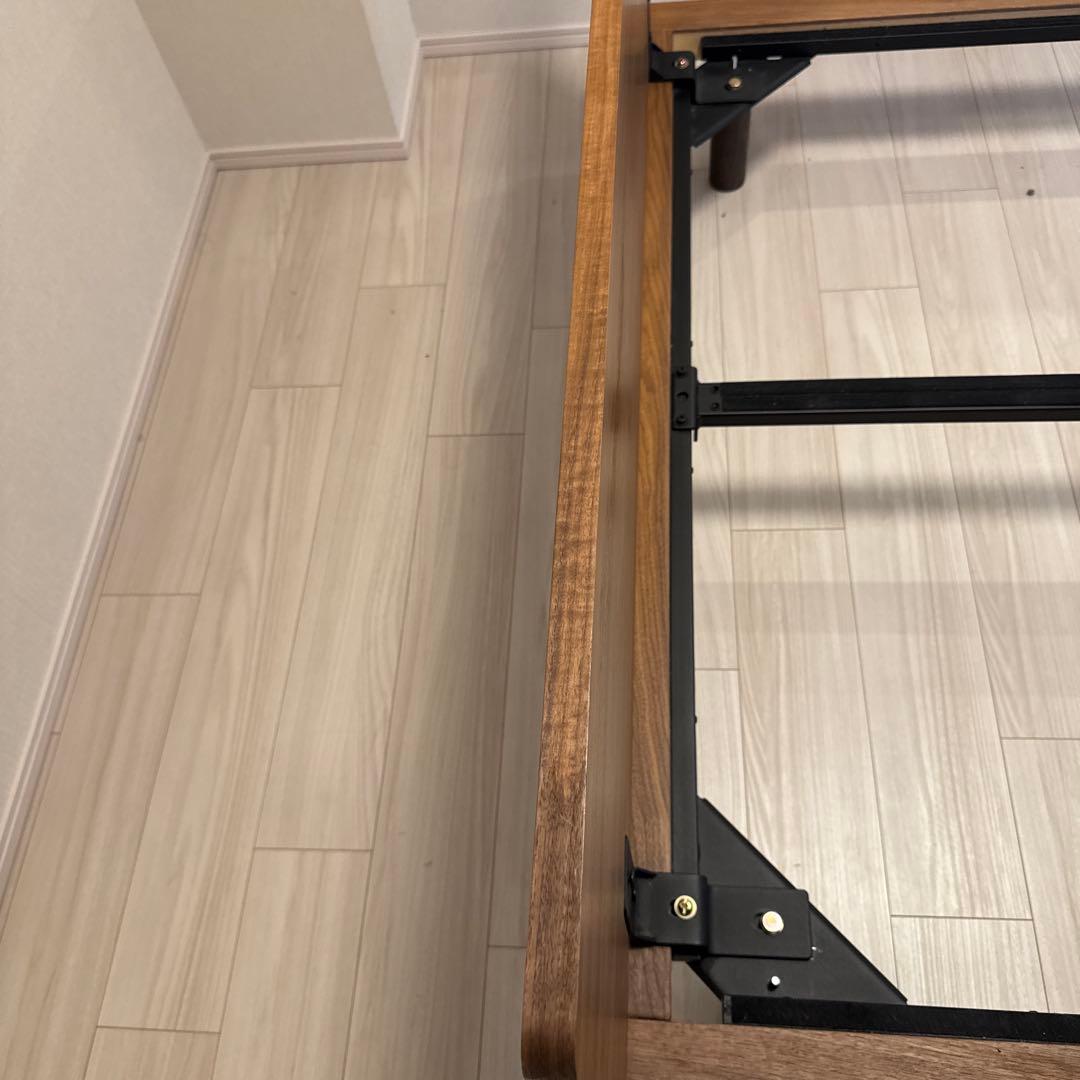 【オンドルセク】無印良品　木製ダブルベッドフレーム+足+ヘッド