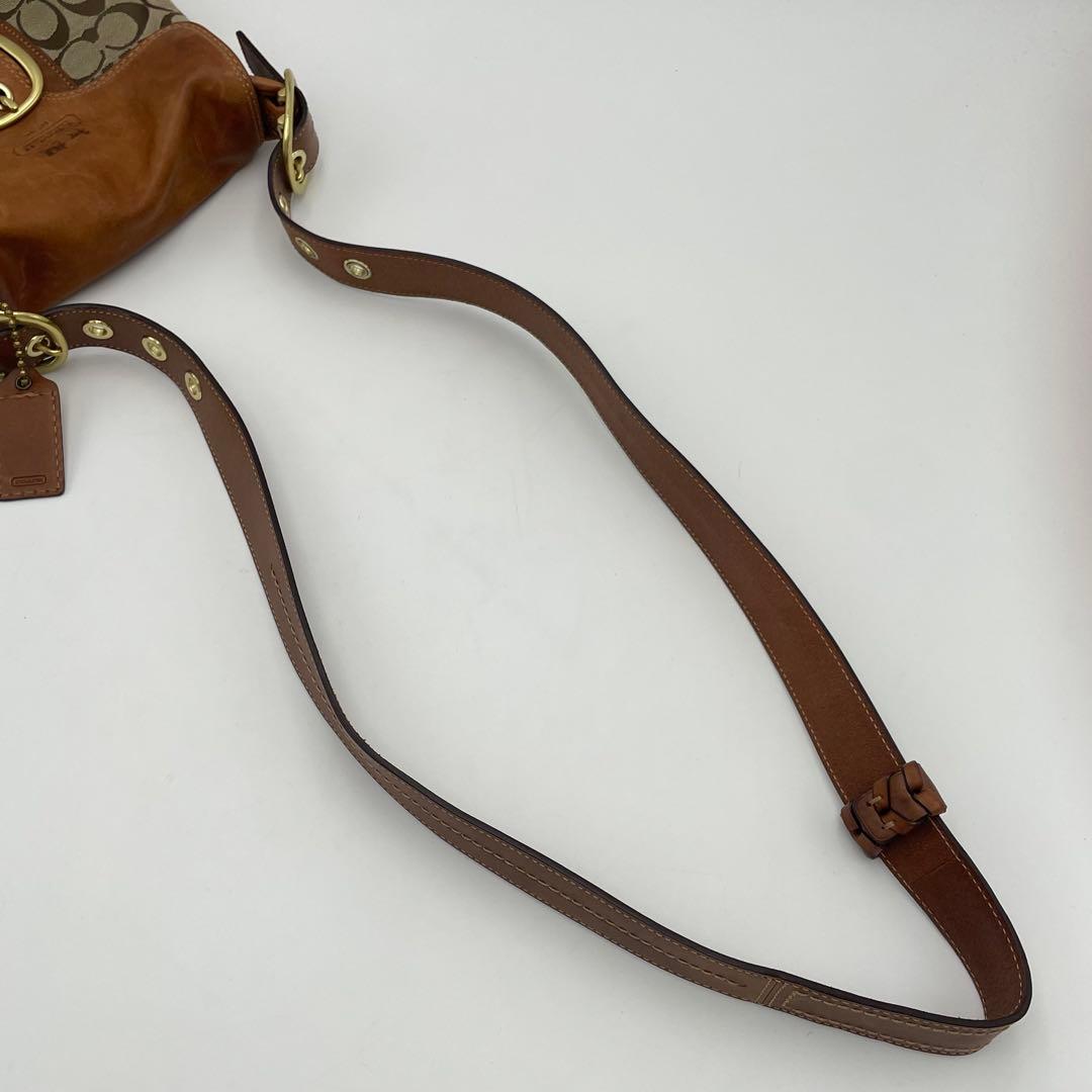 良品✨コーチ ブリーカー ショルダーバッグ キャンバス×レザー ソーホー 金具