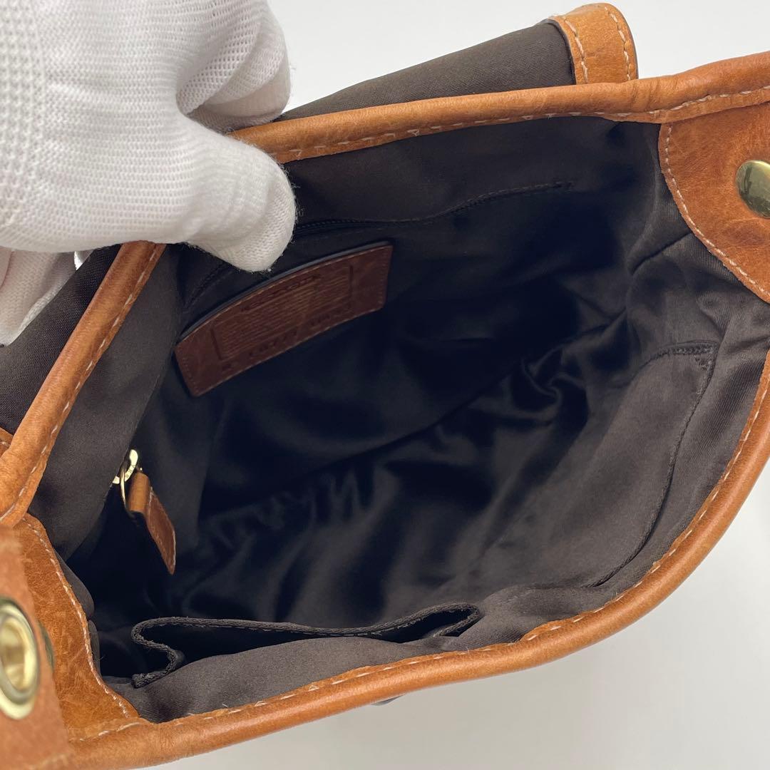 良品✨コーチ ブリーカー ショルダーバッグ キャンバス×レザー ソーホー 金具