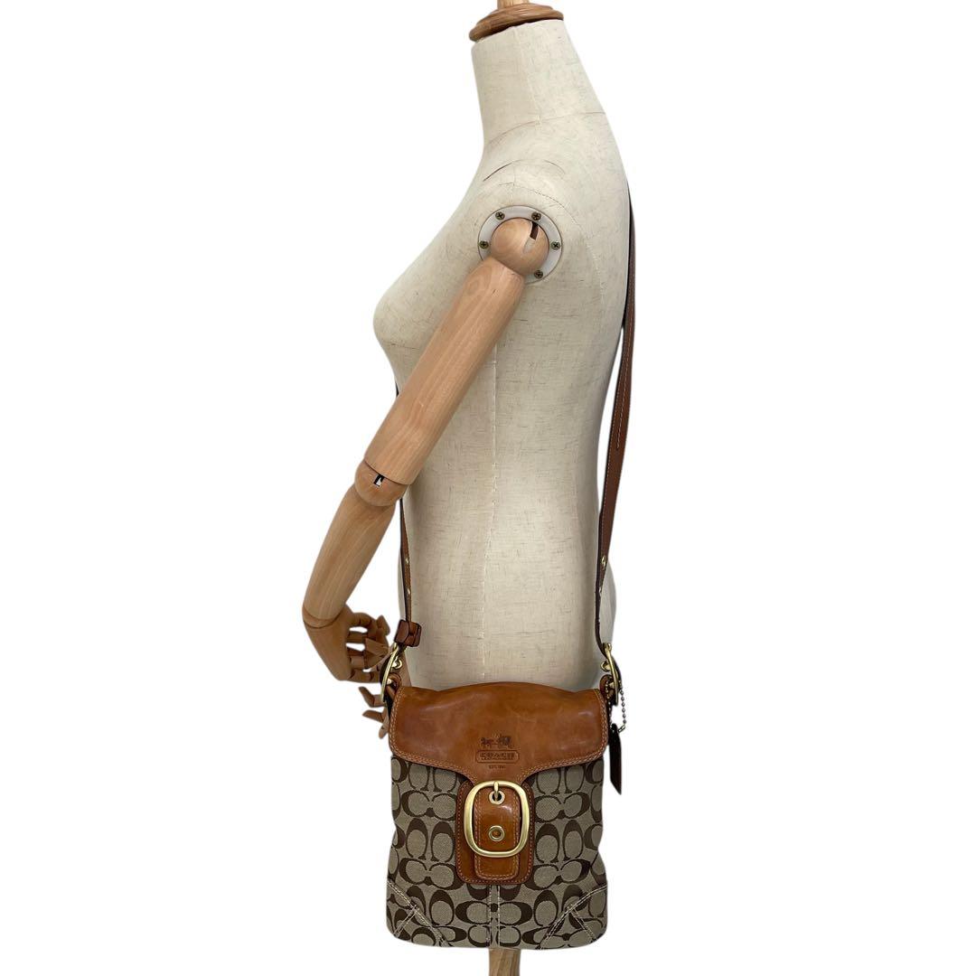 良品✨コーチ ブリーカー ショルダーバッグ キャンバス×レザー ソーホー 金具