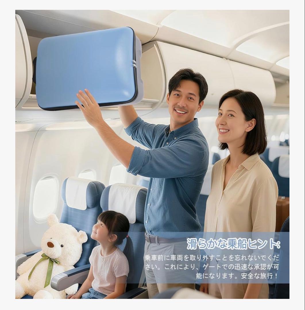 子供用スーツケース ブルー乗れる3WAYキッズ キャリー20インチ大容量40L