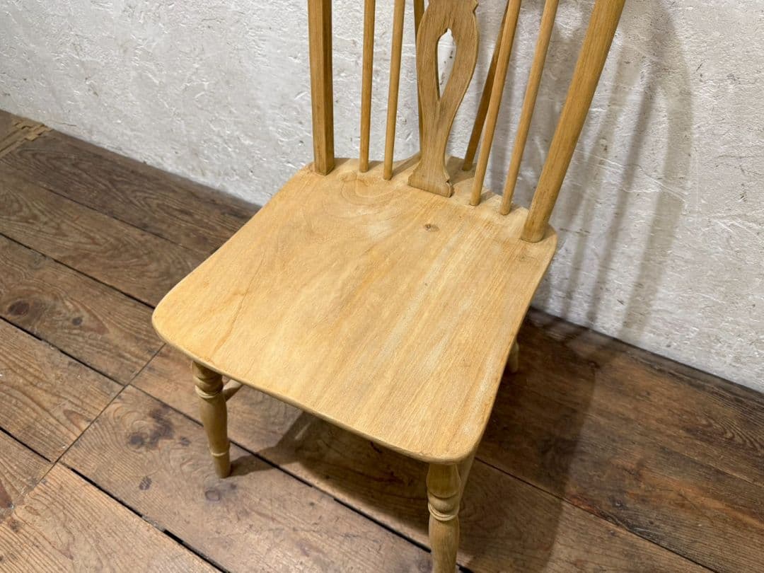 1153 ③英国アンティーク　ホイールバックチェア　イス　ウインザー　店舗什器