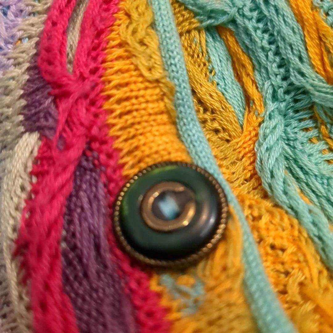 た*じ様 スペシャル！　90年代 クージー　coogi 本物　3Dニット　カーデ