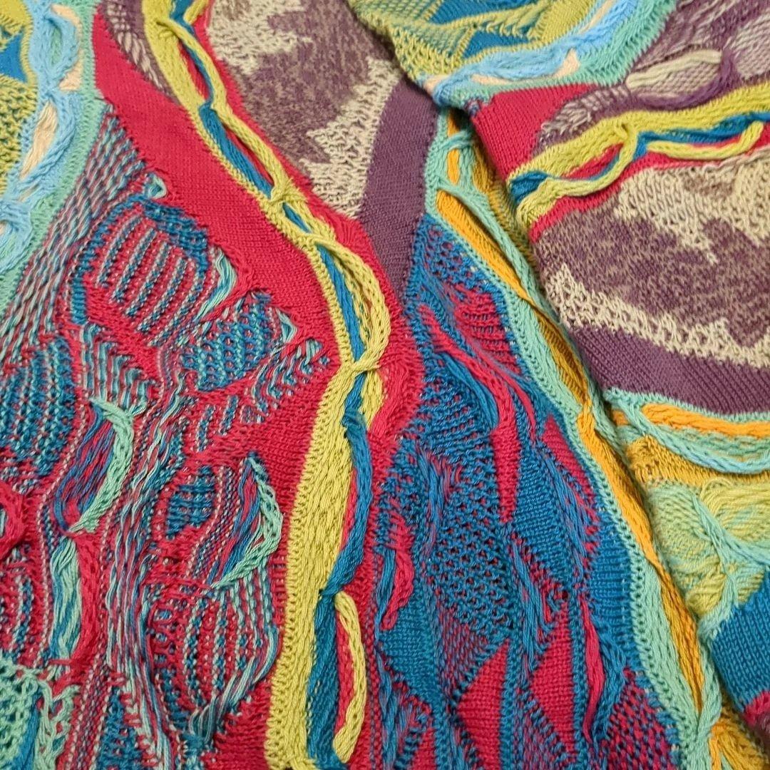 た*じ様 スペシャル！　90年代 クージー　coogi 本物　3Dニット　カーデ