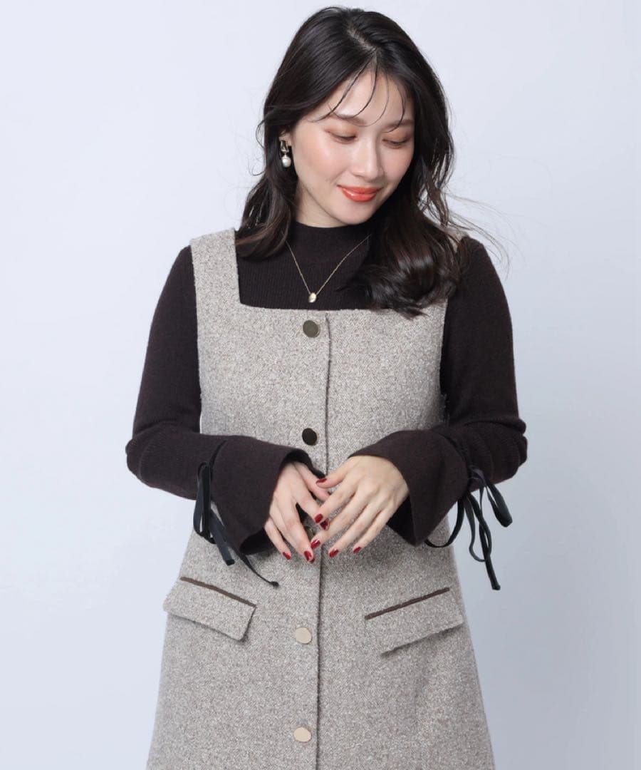 スクエアネックミニジャンスカ ワンピース アプワイザー・リッシェ