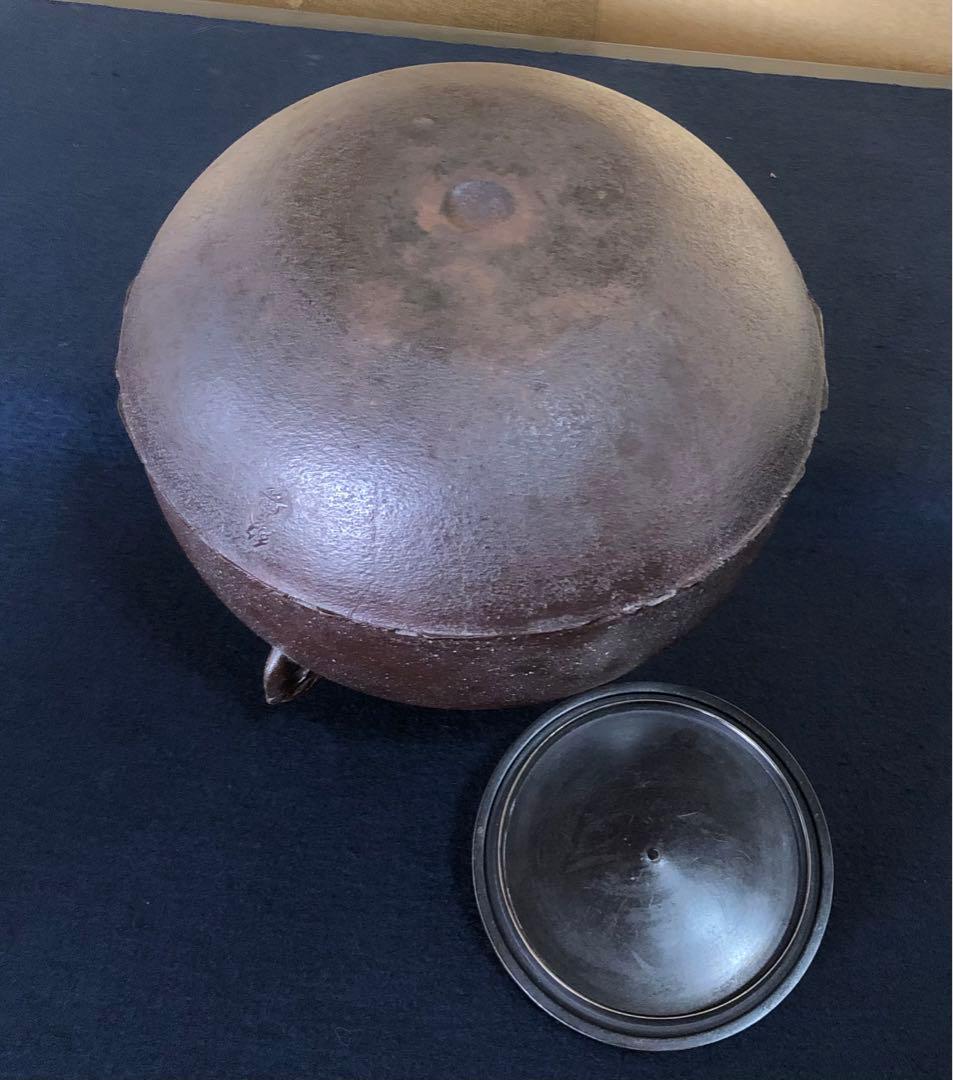 割引❗️《R》茶道具 真形釜 釜師 高橋敬典作 共箱　260121き6