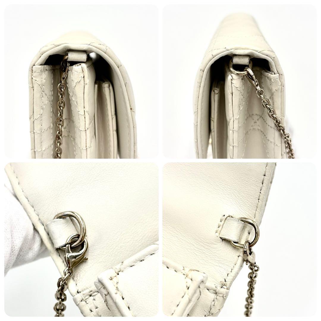 美品✨Dior カナージュ デイリー チェーンウォレット ポーチ