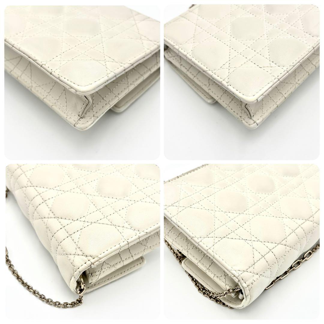 美品✨Dior カナージュ デイリー チェーンウォレット ポーチ