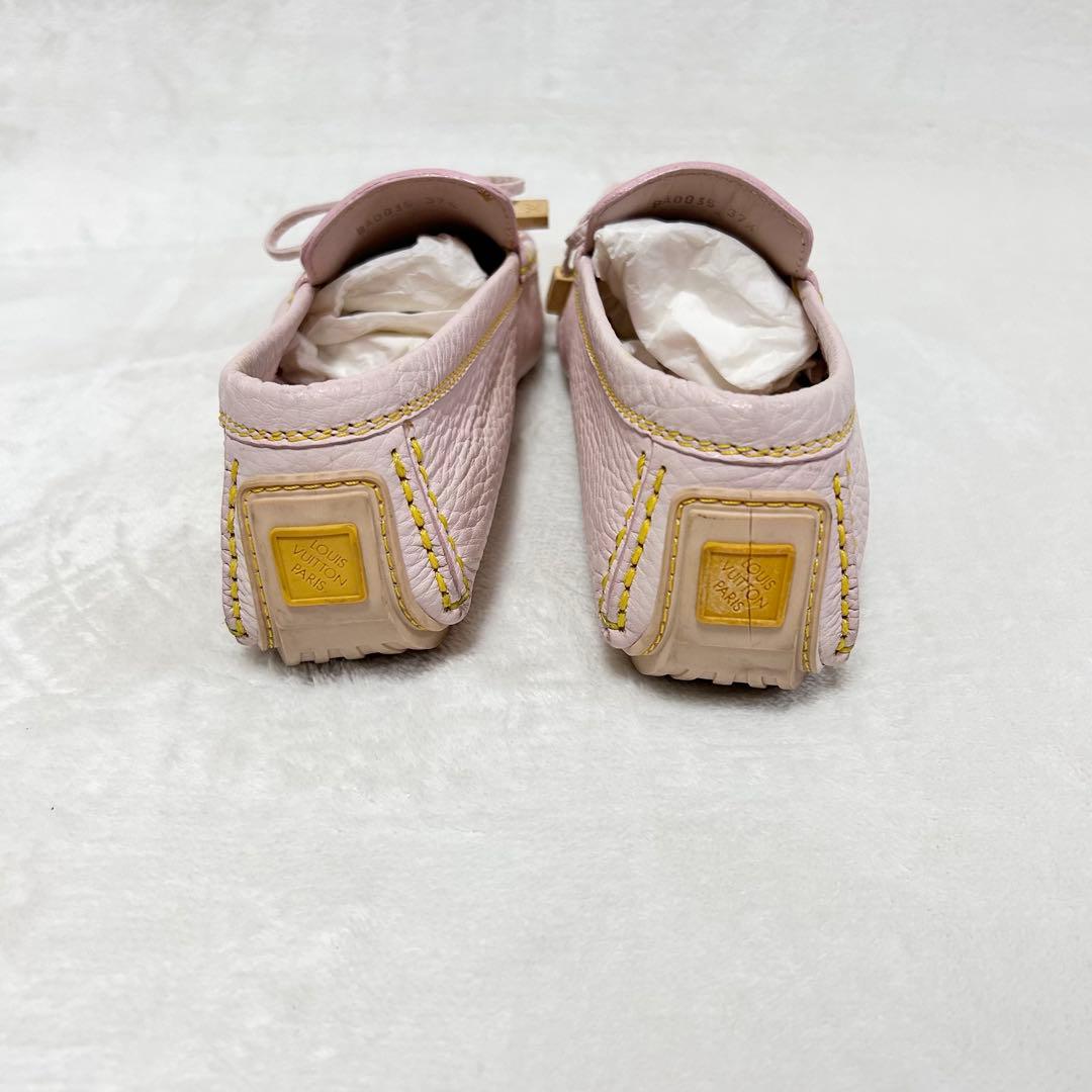 ルイ ヴィトン レザー ドライビングシューズ 37.5 ロゴリボン