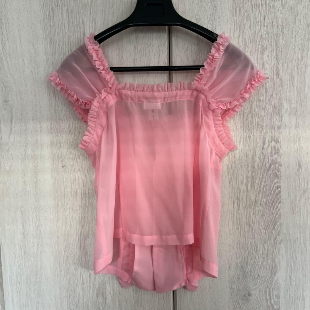 XS フリルキャミソールブラウスCOMME des GARÇONS GIRL