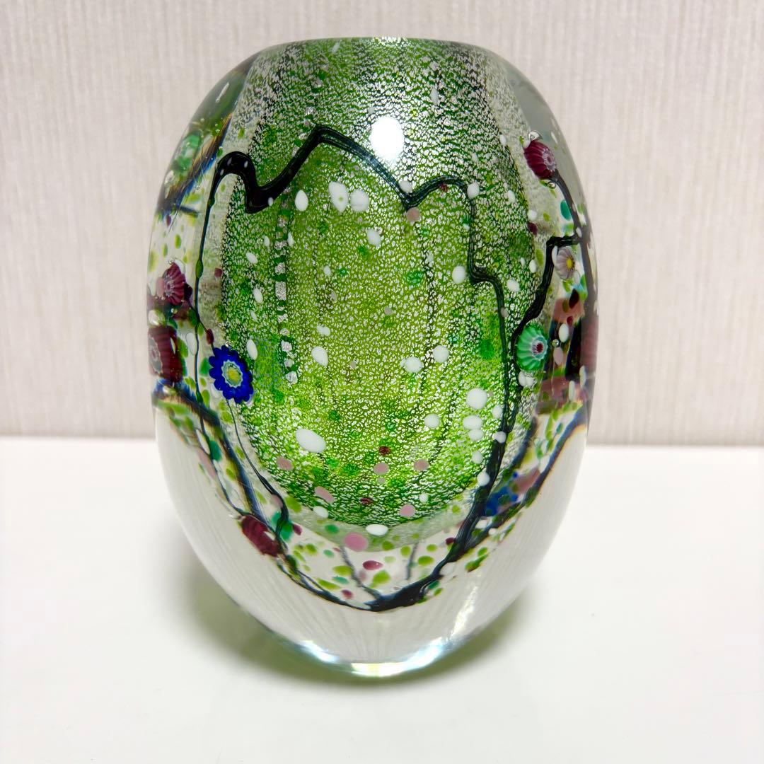 現代の名工 黒木国昭 銀彩象嵌 「光琳」 爽 グリーン 花瓶 芸術品 作家物