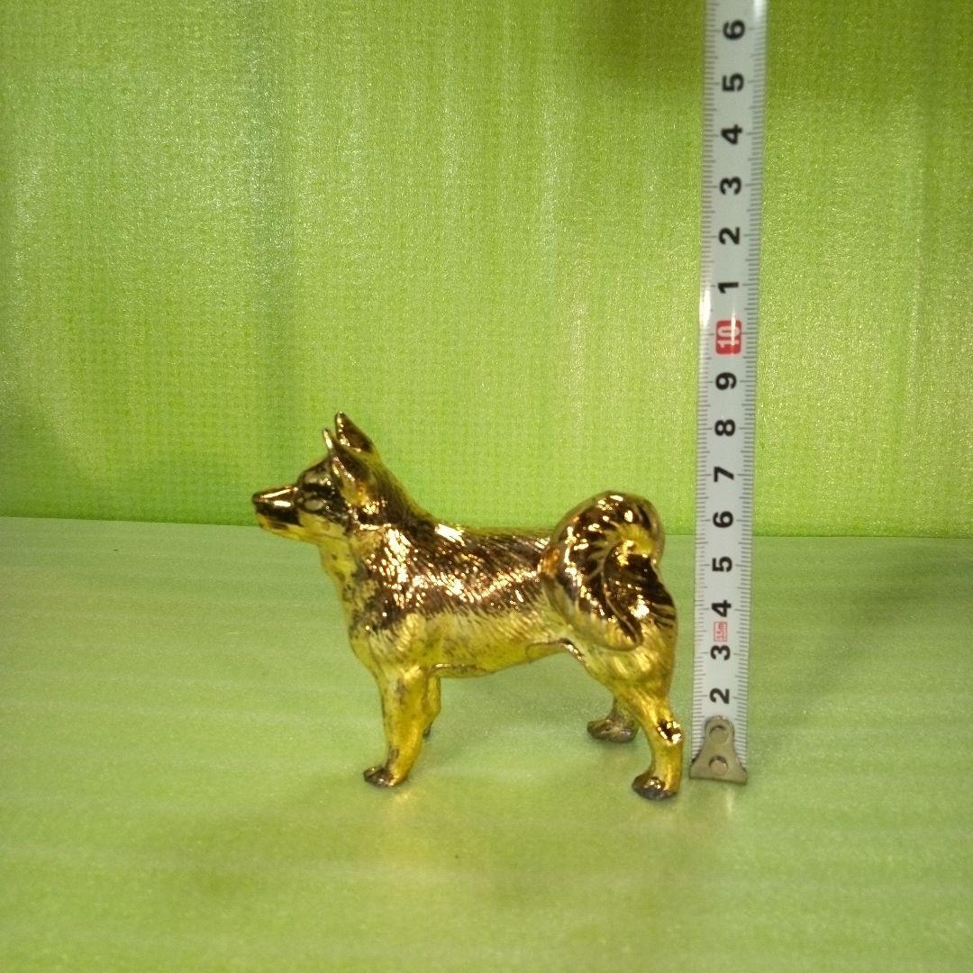柴犬？　犬の置物　金色　ゴールド　GOLD　金ピカ　フィギュア　オブジェ