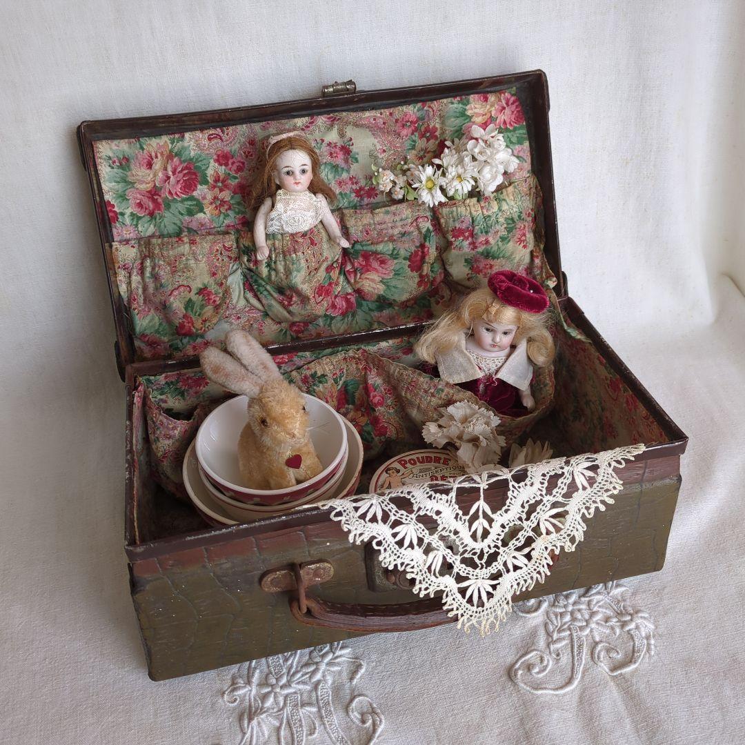 フランスアンティーク ミニトランク バラ