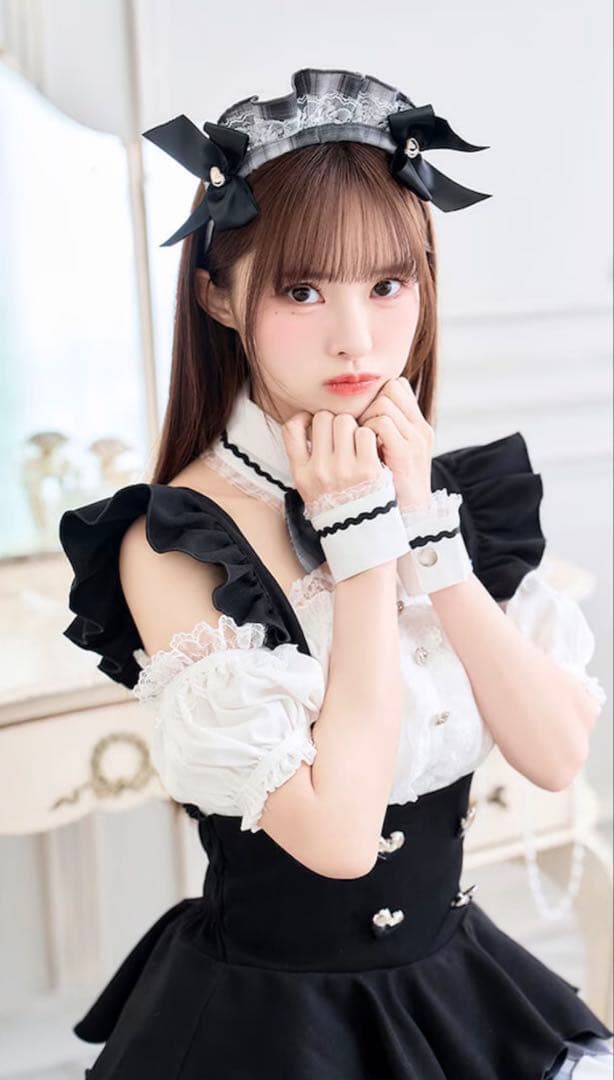 【藤咲凪着用】ロイヤルブラックヒロインメイド【Malymoon/マリームーン】