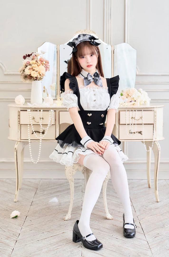 【藤咲凪着用】ロイヤルブラックヒロインメイド【Malymoon/マリームーン】