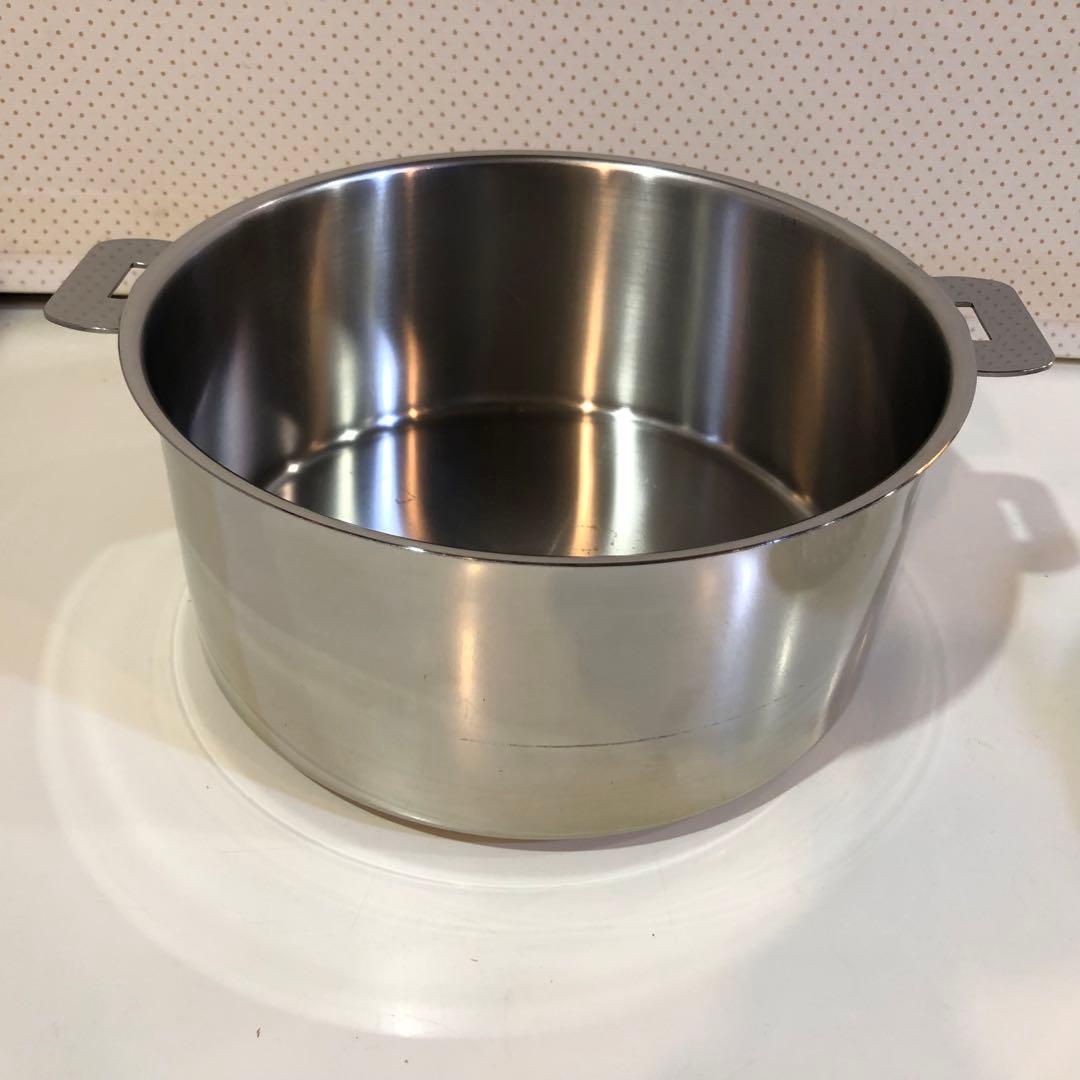 CRISTEL クリステル24cm 深鍋・クッキングバスケット•フタ3点セット