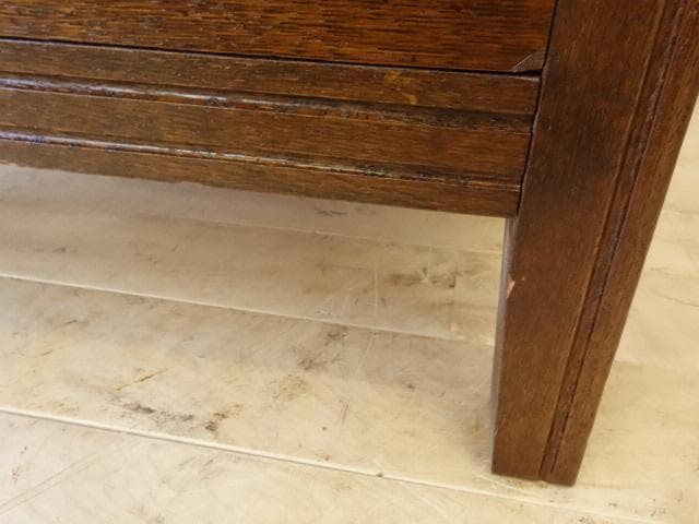 勇峰工芸　雅　花柄チェスト　ナラ材家具　 旭川家具　再塗装済　ＵＳＥＤ