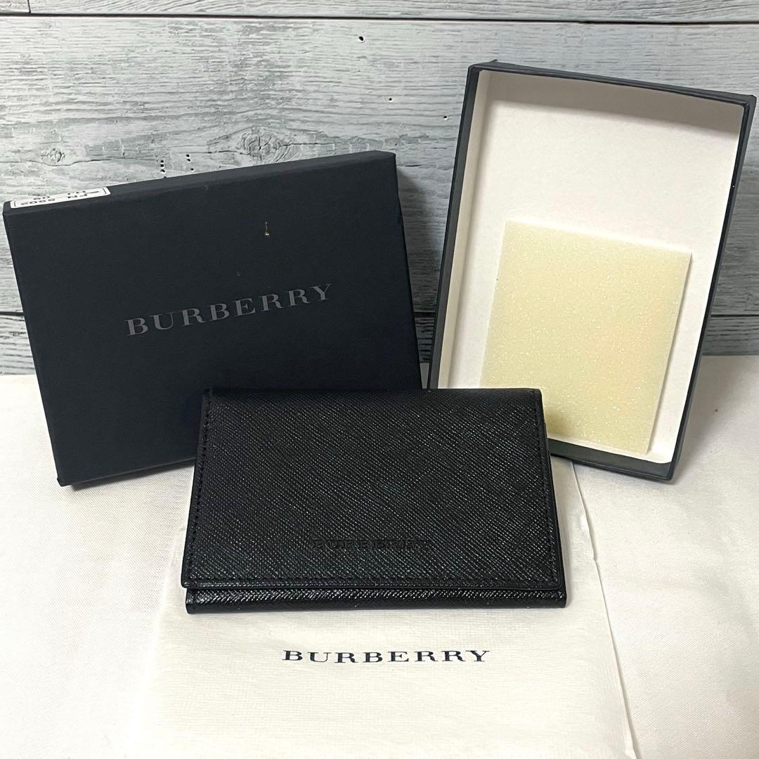 【新品未使用】BURBERRY 名刺入れ ブラック ノバチェック 型押し