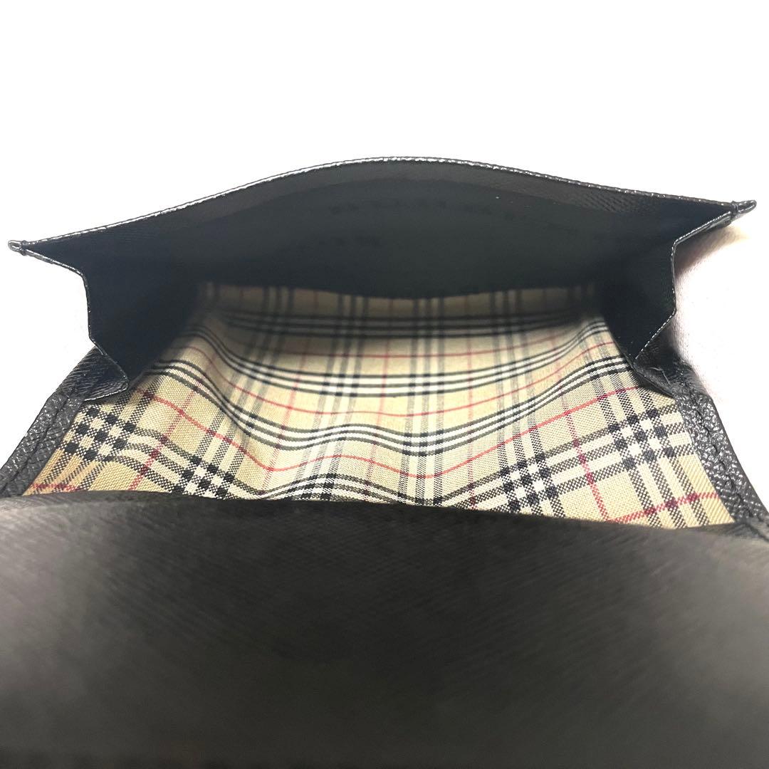 【新品未使用】BURBERRY 名刺入れ ブラック ノバチェック 型押し