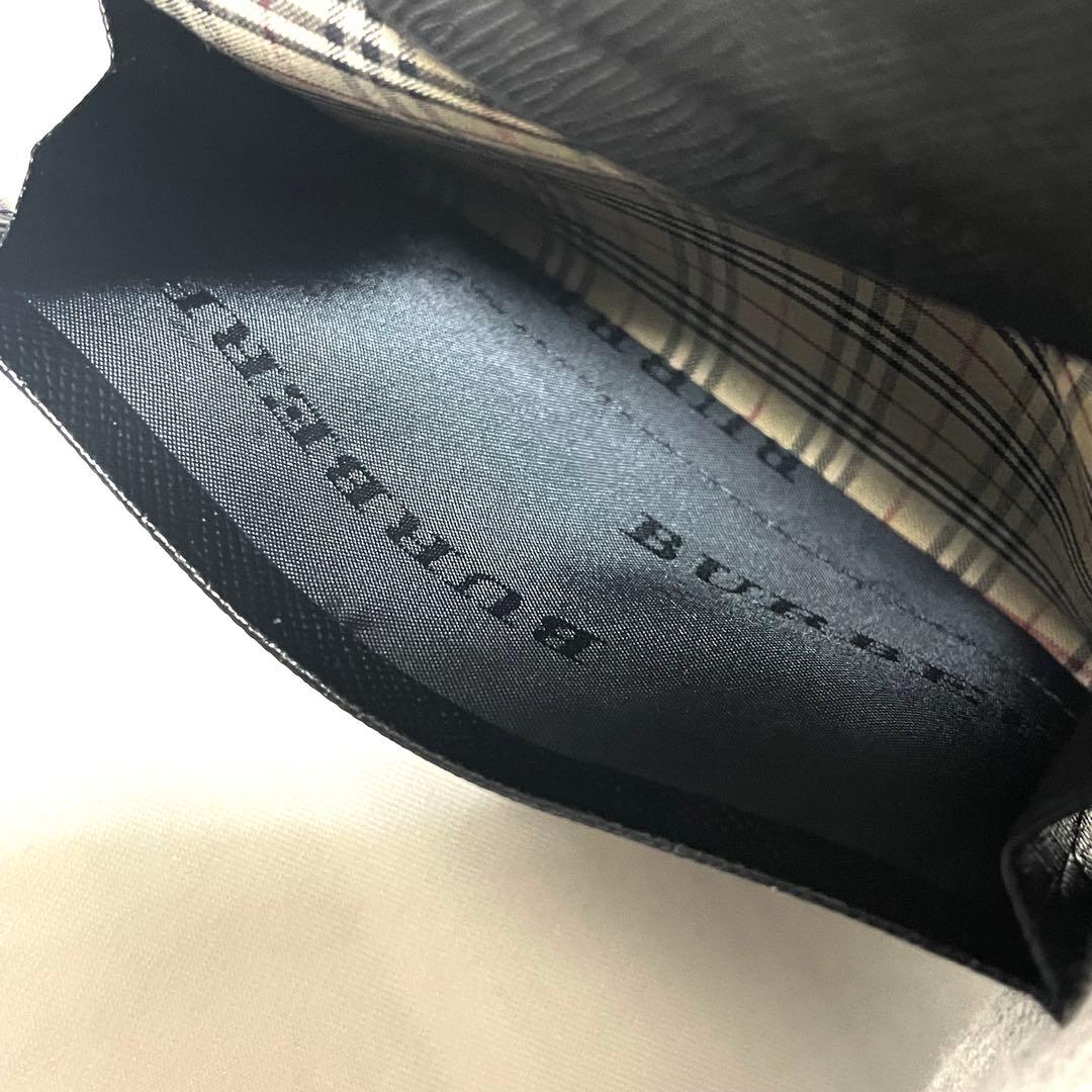 【新品未使用】BURBERRY 名刺入れ ブラック ノバチェック 型押し