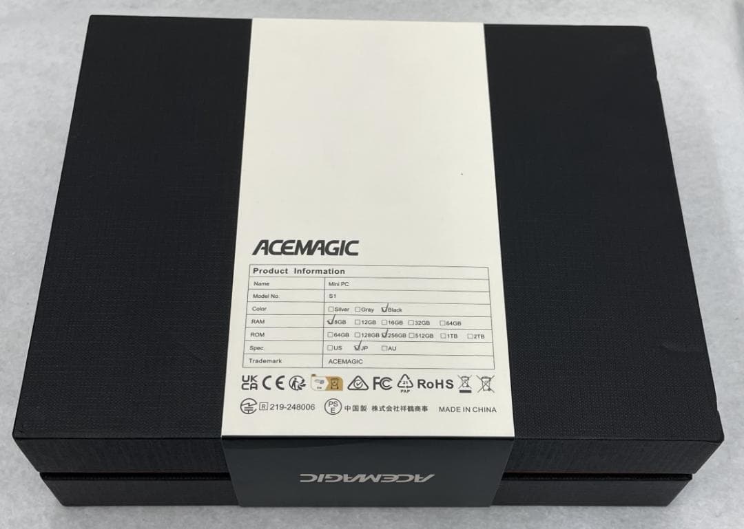 ACEMAGIC エースマジック MiniPC RAM8GB ROM256GB
