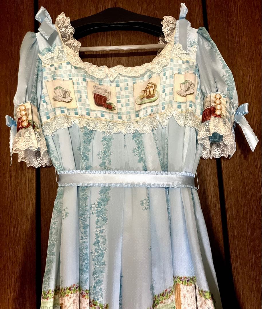 BABY 覚めない夢をみるためのRe・ci・pe柄 ワンピース カチューシャ