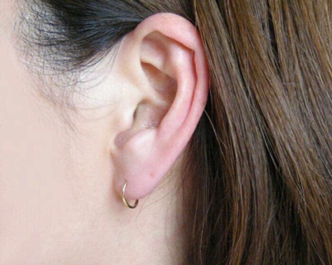 k18 18金 イエローゴールド　フープピアス　片耳用