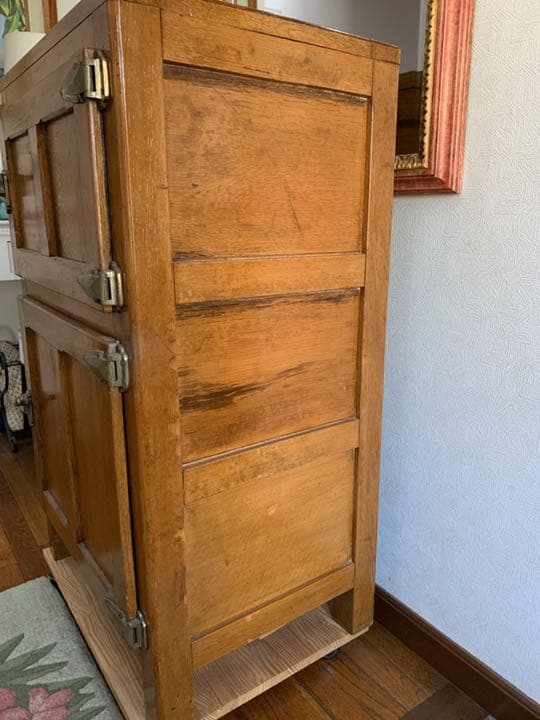 アンティーク氷冷蔵庫　キャビネット　ヴィンテージキャビネット