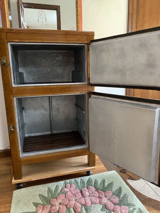 アンティーク氷冷蔵庫　キャビネット　ヴィンテージキャビネット