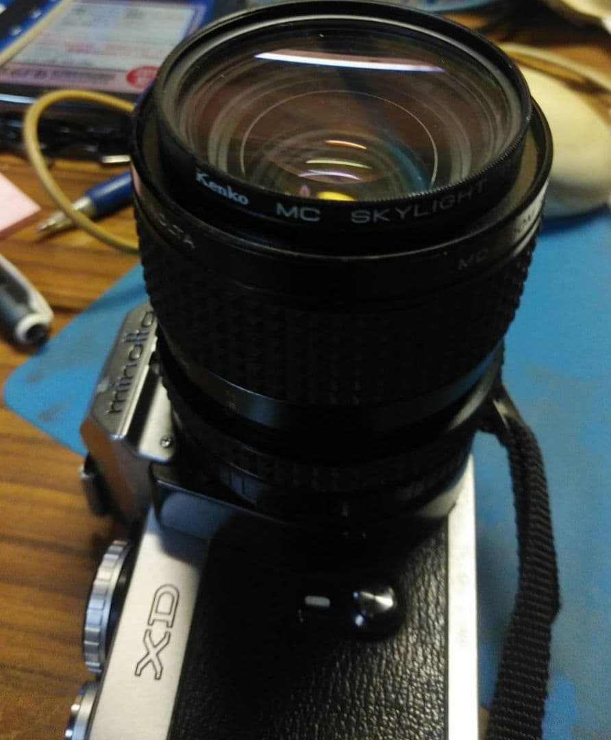 ※)説明文改訂　カメラ　ミノルタXD　本体＋望遠レンズ＋フラッシュ　一眼レフ