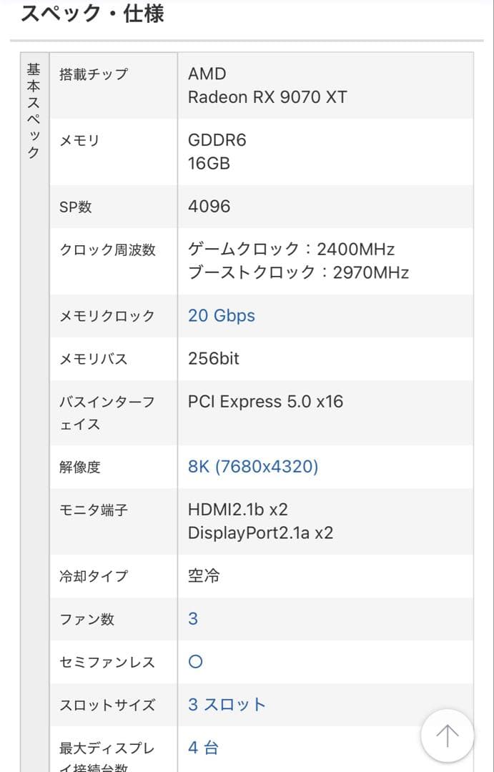 グラフィックボード・グラボ・ビデオカード SAPPHIRE PULSE RadeonRX9070XT16GB GDDR6