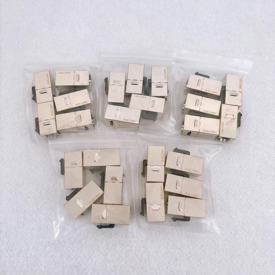 iwillink Cat6カプラー RJ45 25個 シルバー シールドカプラー