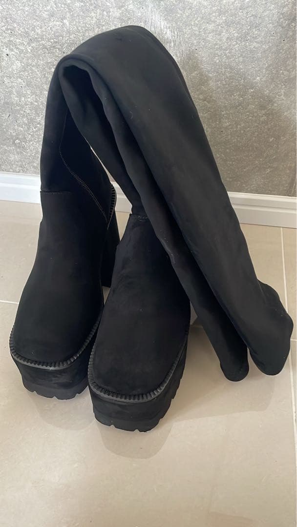 EMODA スクエアフィットロングブーツ S