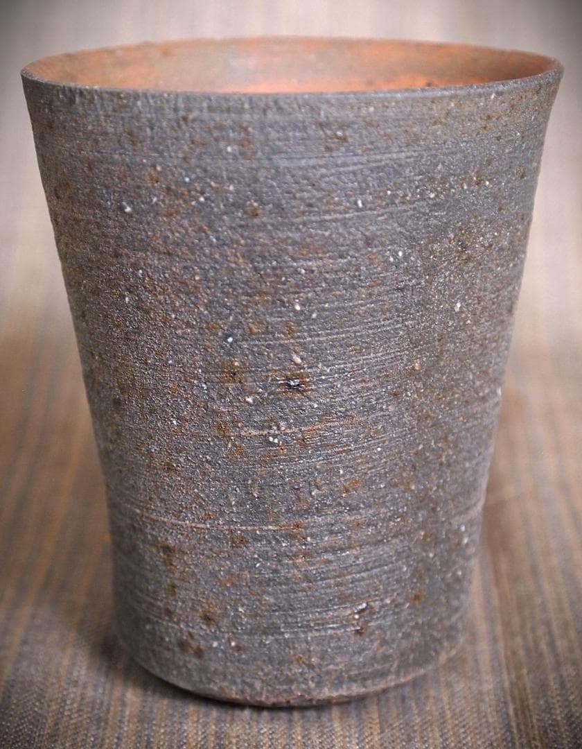 人気作家★中里隆★唐津南蛮麦酒器D★緋色