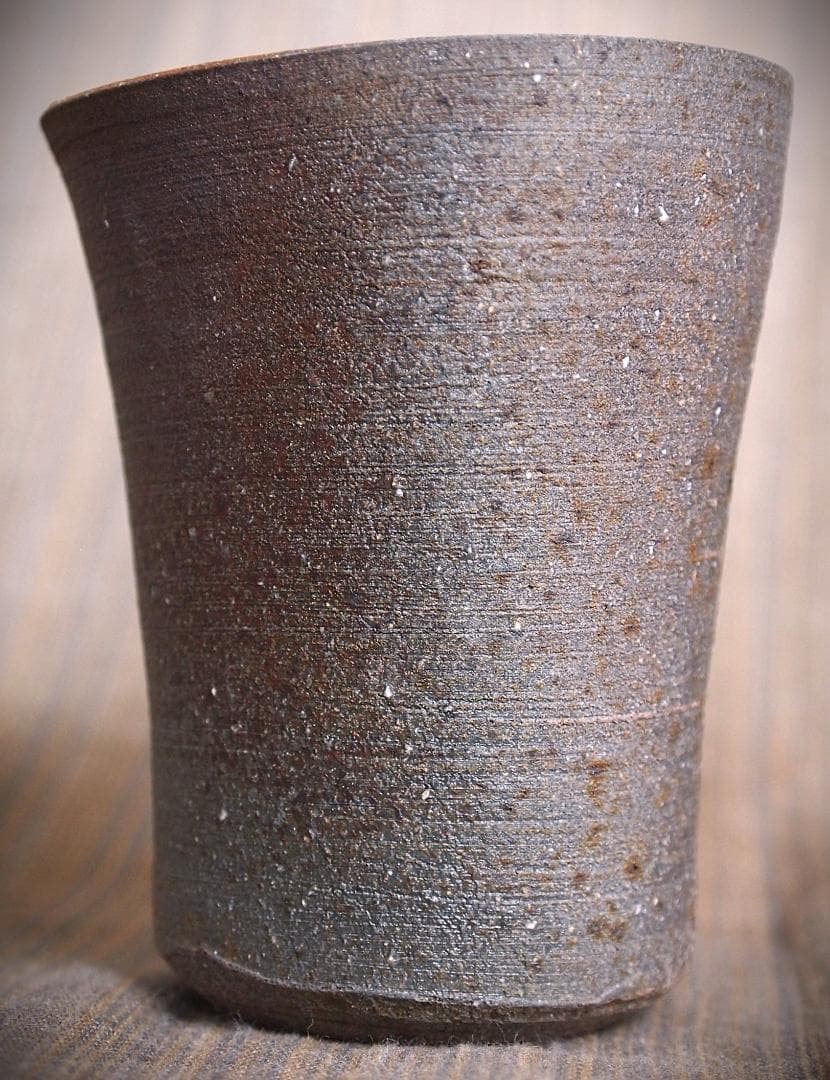 人気作家★中里隆★唐津南蛮麦酒器D★緋色