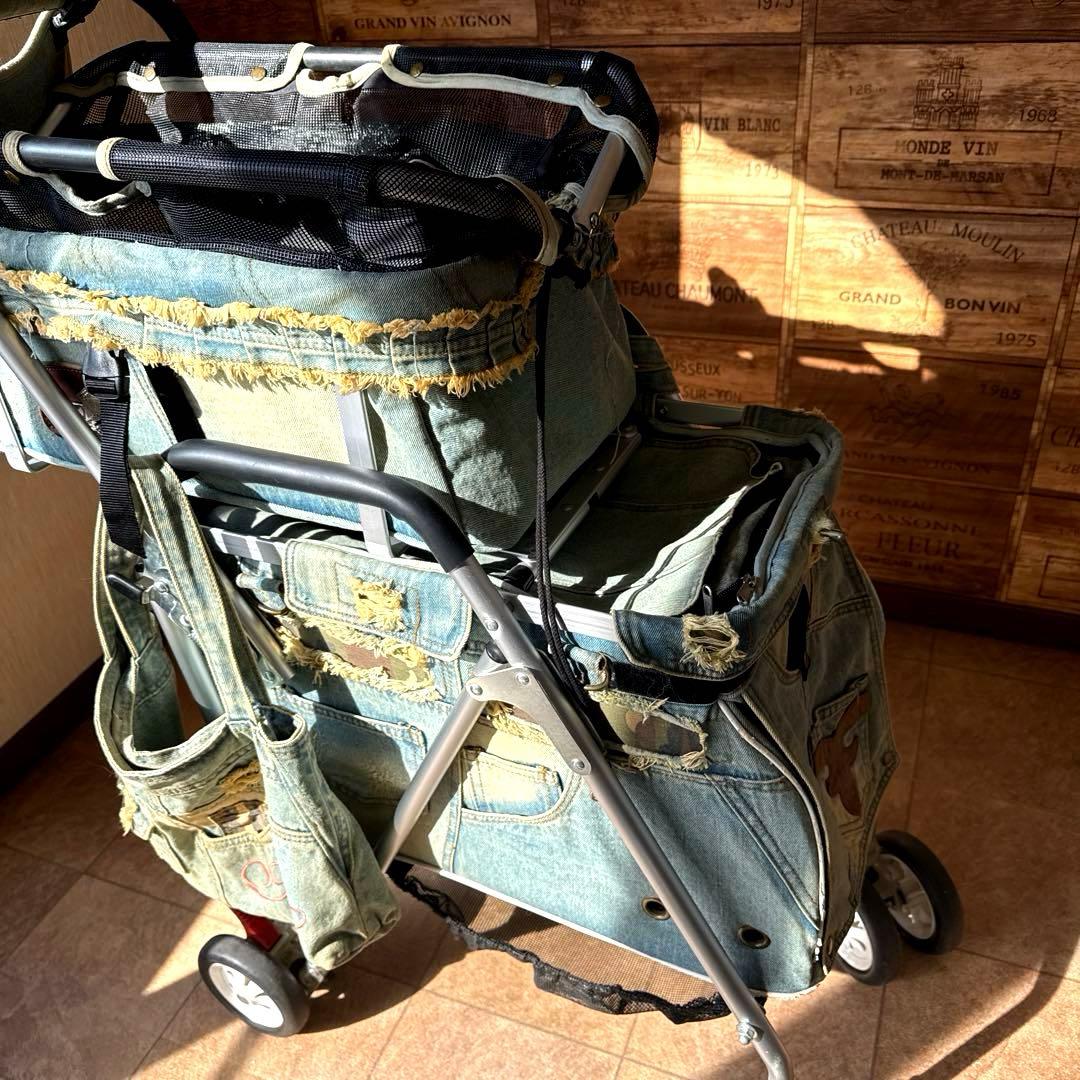 MotherCartマザーカート2段式プレミアムカートダメージデニム